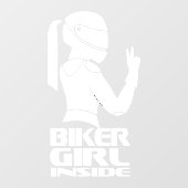 Biker Girl Inside Decal Aufkleber | Einzigartiges  (Blatt)