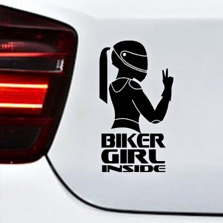 Biker Girl Inside Decal Aufkleber | Einzigartiges 