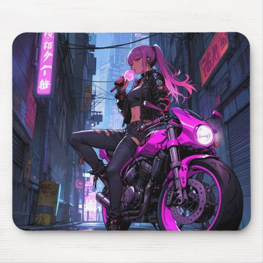 Biker Girl Mousepad (Vorne)