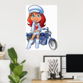 Biker Girl Poster (Heimbüro)