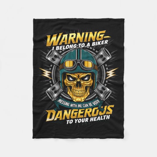 Biker Girlfriend Wife I Belong To A Biker Valentin Fleecedecke (Vorderseite)