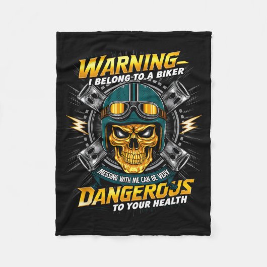 Biker Girlfriend Wife I Belong To A Biker Valentin Fleecedecke (Vorderseite)