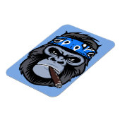 Biker Gorilla rauchen Zigarrenart Magnet (Linke Seite)