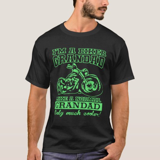 Biker Grandad Funny Vatertag T - Shirt (Vorderseite)