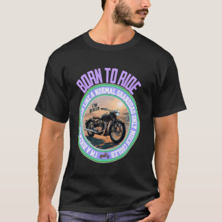 Biker Grandad Much Cooler Best Grandpa Ever Motorb T-Shirt