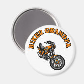 BIKER GRANDPA MAGNET (Vorderseite/Rückseite)