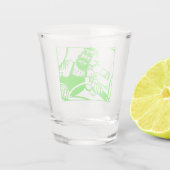 Biker-Green-Shot-Glas Schnapsglas (Rückseite)