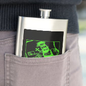 Biker-grüner Edelstahlkolben Flachmann (Beispiel)