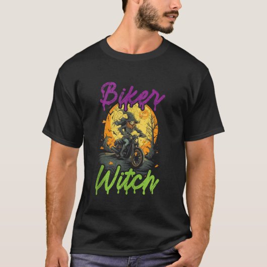 Biker Halloween Beängstigend Trick oder Treat Spoo T-Shirt (Vorderseite)