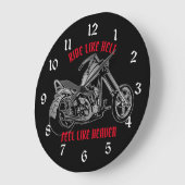 Biker Heaven Große Wanduhr (Winkel)