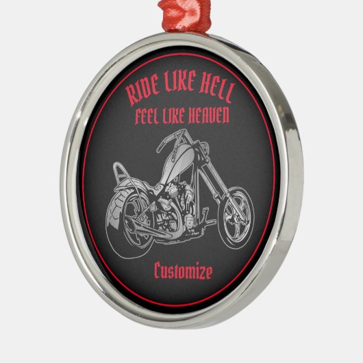 Biker Heaven Metal Ornament (Links)