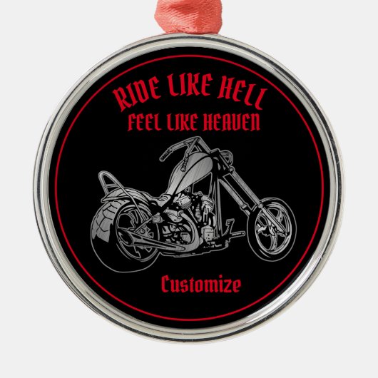 Biker Heaven Metal Ornament (Vorne)