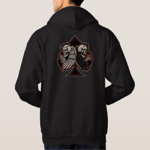 Biker Heiliger oder Sünder Ass der Pik Old School  Hoodie