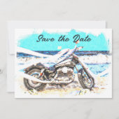 Biker Hochzeit Speichern Sie die Datumskarte Save The Date (Vorderseite)