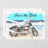 Biker Hochzeit Speichern Sie die Datumskarte Save The Date (Vorne/Hinten)