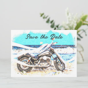 Biker Hochzeit Speichern Sie die Datumskarte Save The Date