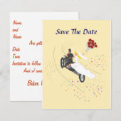 Biker-Hochzeit Termin merken Save The Date (Vorne/Hinten)