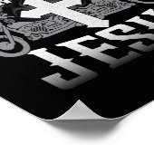 Biker Ich fahre mit Jesus Faith Poster (Ecke)
