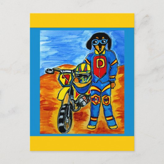 Biker Joanne Postkarte (Vorderseite)