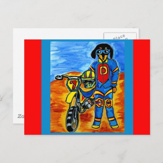 Biker Joanne Postkarte (Vorne/Hinten)