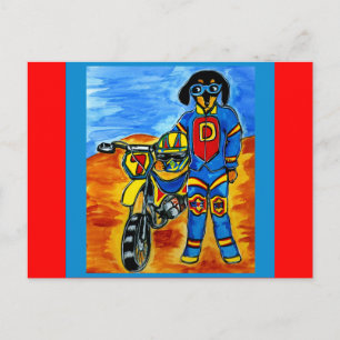 Biker Joanne Postkarte