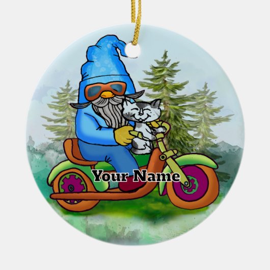 Biker Keramik Ornament (Vorne)
