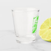 Biker-Kick-Grün-Glas Schnapsglas (Links)