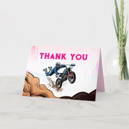 Biker Kid Dirt Stunt Bike Geburtstag Danke Karte