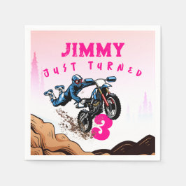 Biker Kid Dirt Stunt Bike Geburtstag Napkins Serviette