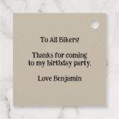 Biker Kids Geschenkanhänger (Rückseite)