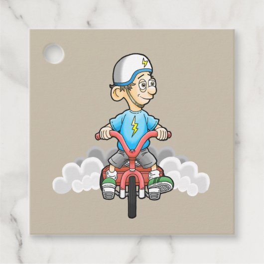 Biker Kids Geschenkanhänger (Vorderseite)