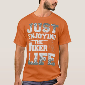 Biker-Leben mit Vintagen Fahrrädern und Motorräder T-Shirt
