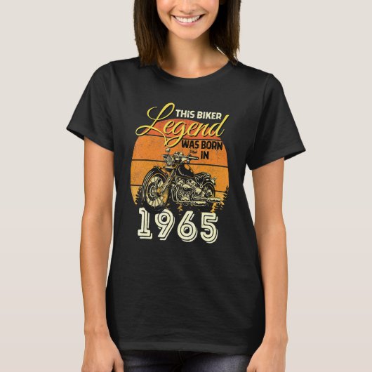 Biker Legende Männer Motorrad-Legende war Geboren T-Shirt (Vorderseite)