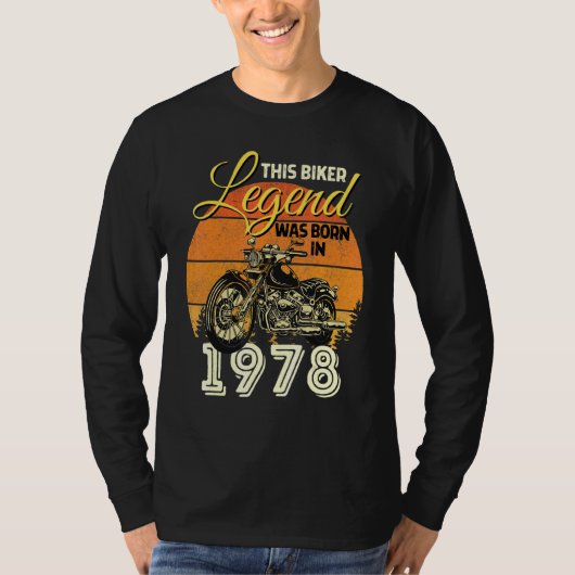 Biker Legende Männer Motorrad-Legende war Geboren T-Shirt (Vorderseite)