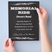 Biker Memorial Ride Einladung Flyer (Hand)