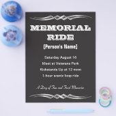 Biker Memorial Ride Einladung Flyer (Einzeln)