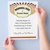 Biker Memorial Ride Sunburge Einladung Flyer (Hand)