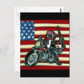 Biker-Mops Postkarte (Vorne/Hinten)