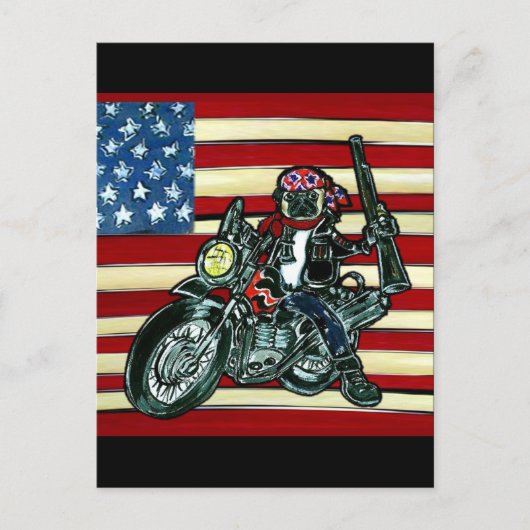Biker-Mops Postkarte (Vorderseite)
