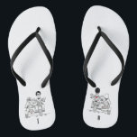 Biker Motorbike   Sidecar Wedding Flip Flops Badesandalen<br><div class="desc">Motorrad   Sidecar Hochzeitskippen Flops. Ideal für ein Motorrad-Thema Spaß lässige Hochzeit oder zum Tragen auf Ihre Flitterwochen.</div>