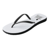 Biker Motorbike + Sidecar Wedding Flip Flops Badesandalen (Schrägansicht)
