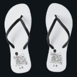 Biker Motorbike   Sidecar Wedding Flip Flops Badesandalen<br><div class="desc">Motorrad   Sidecar Hochzeitskippen Flops. Ideal für ein Motorrad-Thema Spaß lässige Hochzeit oder zum Tragen auf Ihre Flitterwochen.</div>