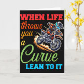 Biker Motorcycle Lover When Life Throws You A Curv Karte (Gelbe Blume)
