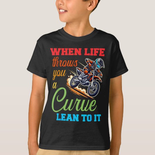 Biker Motorcycle Lover When Life Throws You A Curv T-Shirt (Vorderseite)