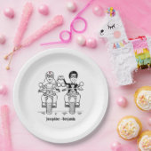 Biker Motorcycle Wedding Pappteller (Party)