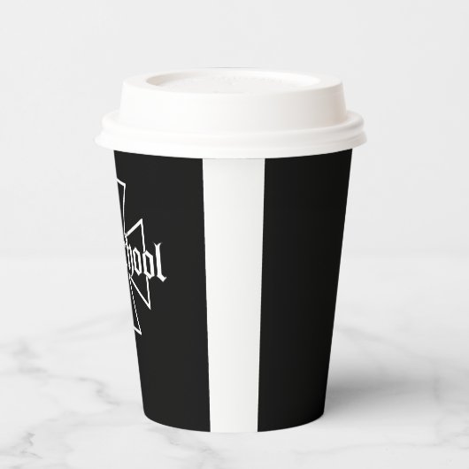 Biker Motorrad Eisernes Kreuz Oldschool Chopper Pappbecher (Links)