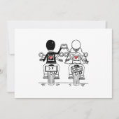 Biker-Motorrad-Hochzeit Dankeskarte (Vorderseite)