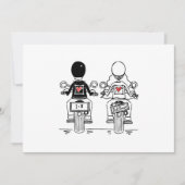 Biker-Motorrad-Hochzeit Dankeskarte (Vorderseite)