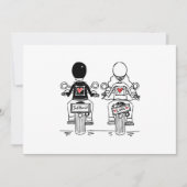 Biker-Motorrad-Hochzeit Dankeskarte (Vorderseite)
