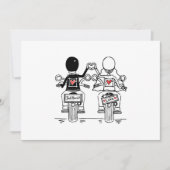 Biker-Motorrad-Hochzeit Dankeskarte (Vorderseite)